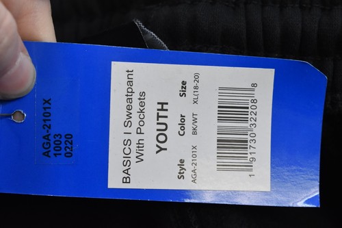 Capelli Sports 10K Club Youth Jogger Sweatpants Black/Yellow Warm Up XL 18/20 - Picture 11 of 16