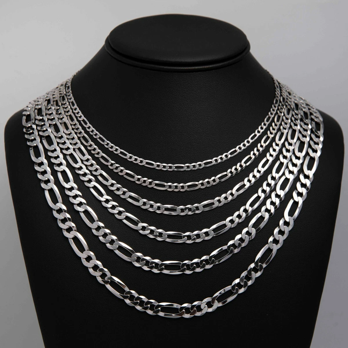 Collana a catena, in argento 925, da 50 cm