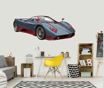 3D Small Supercar 251NA Car Wallpaper Mural Poster Transport Wall Stickers Zoe