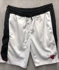 NBA Bulls Basketball Boys Gym Shorts 18-20 White Thrashed Stained Play