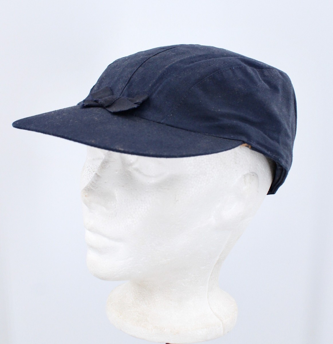 Men's NOS VTG 1930s Navy Blue Cotton Cap Sz 7 1/4 Hat 30s | eBay