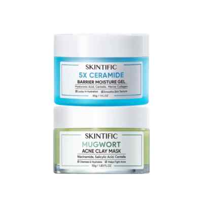 SKINTIFIC Acne Barrier Paket Skincare with 5x Ceramide Moisturizer Cream Pelemba