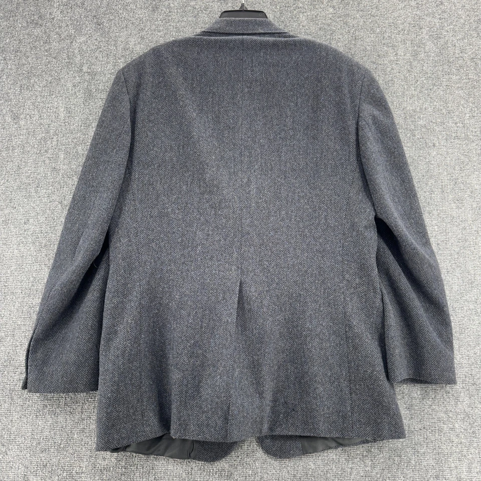 Pendleton Sports Jacket Mens 42 Long Grey Herringbone Tweed Wool Made in USA - Image 2 of 4