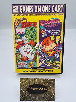 Sega Mega Drive Fantastic Dizzy/Cosmic Spacehead 2 in 1 mit OVP und Anleitung