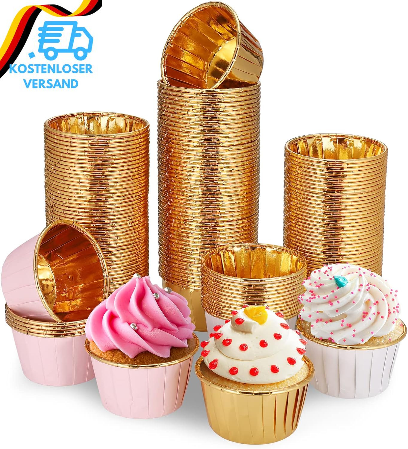 150 Stücke Muffinförmchen Papier, Cupcake Formen Papier, Wasserdicht Und Ölfest