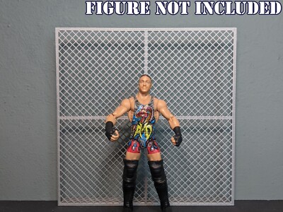 1/12 Scale Chain Link Fence Panel (9'' x 9'') - For 6''-7'' Wrestling Action Figures