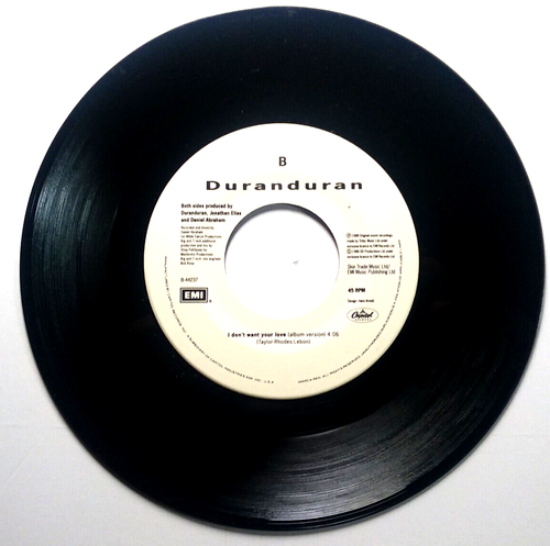 DURAN DURAN - I Don't Want Your Love - Vinyl 45rpm 1988 EMI B-44237 New Wave - Picture 5 of 6