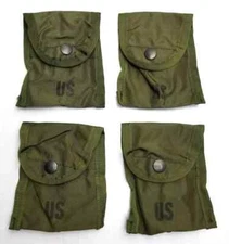 LOT OF 4 MILITARY ISSUED COMPASS / FIRST AID POUCHES OD GREEN ALICE LC-1 NEW