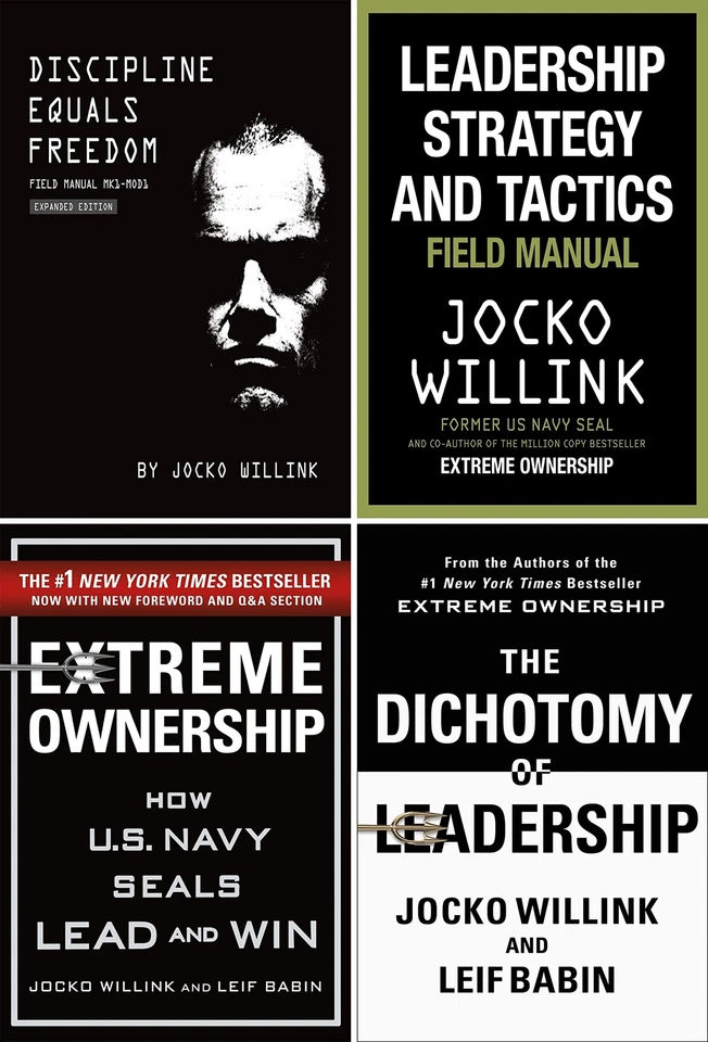 Jocko Willink 4 Books Collection Set [Extreme Ownership, Dichotomy, Discipline..
