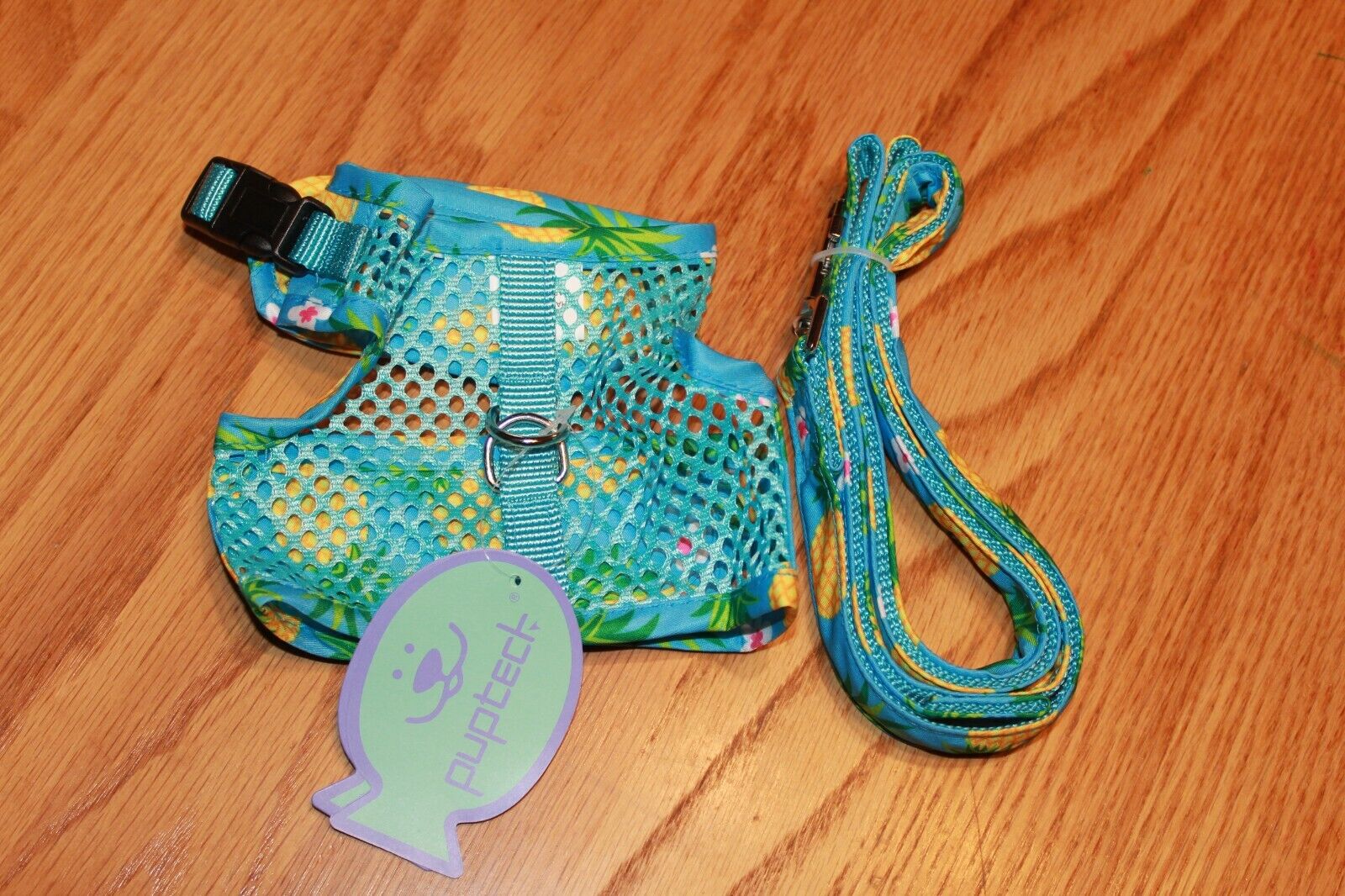 New NWT PUPTECK Max 85% OFF Breathable Cat Harness Special Campaign PINEAPPLE Set and B Leash