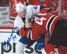 Scott Mayfield Signed 8x10 Fight Photo New York Islanders Autographed COA