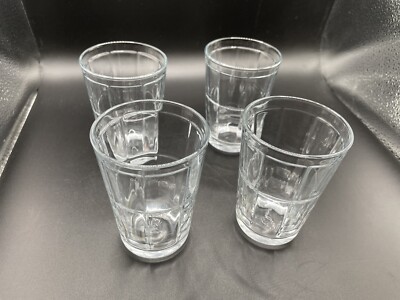 Circleware Boardwalk 4 pc Clear Juice Glasses 6 oz Excellent Condition ￼