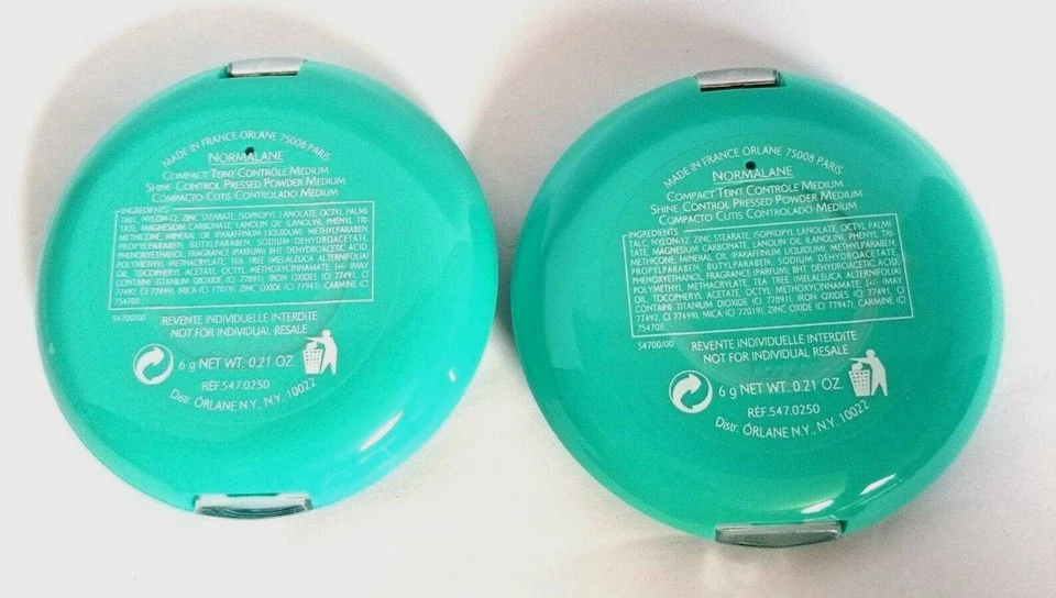 2 件装 Orlane Normalane 闪耀控制粉饼中号 0.21 盎司 ea unbox — 第 4/4 张图片