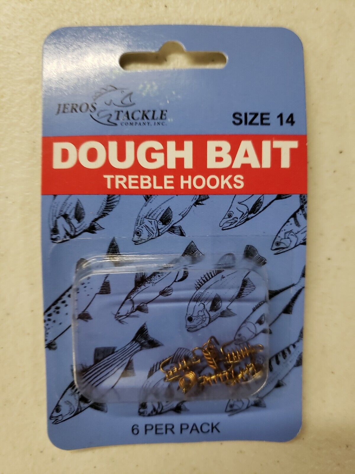 Size 14 Scotchline 6-pack of Dough-Bait Treble Hooks