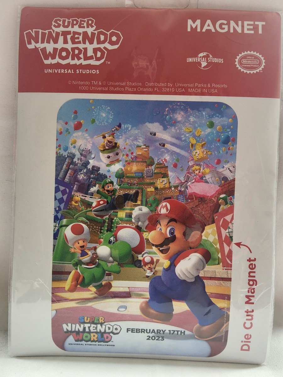 Universal Studios SUPER NINTENDO WORLD Magnet Die Cut Mario Opening Limited  New