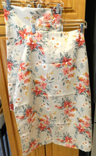 NEW Mainstay 3 Piece Floral Beige Coral Cottage Curtains Valance Set 56" X 35"