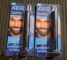 (2) Just For Men 1-Day Beard & Brow Color - Black