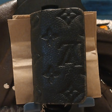 Louis Vuitton Black Solid Zip-Around Wallet w...