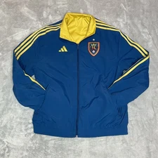 Adidas REAL SALT LAKE RSL On-Field Anthem Full-Zip REVERSIBLE JACKET Mens Medium