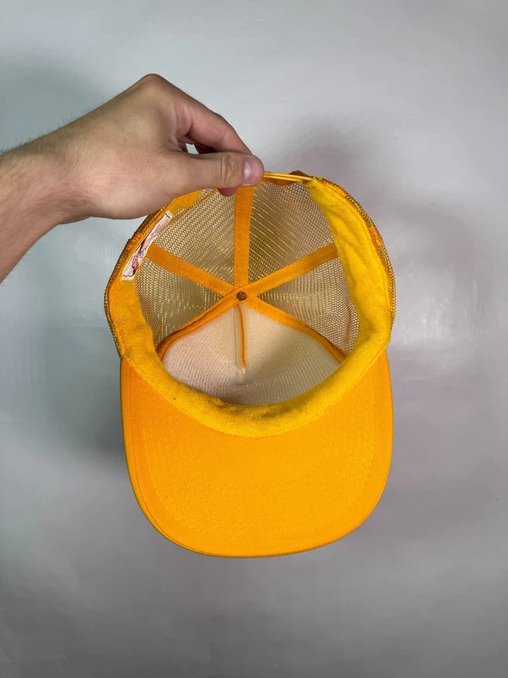 Vintage Volcom For Life Trucker Cap Mesh Back Yellow Hat - Image 3 of 4