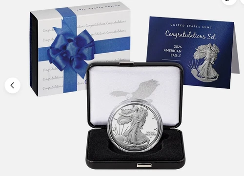 2026 (P) Congratulations Set American Eagle 1oz Silver Proof Coin Free Shipping