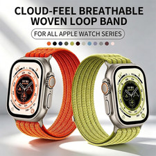 Woven Nylon Sports Loop Band For Apple Watch Series 11 10 38/42/40/44/45/46/49mm