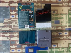 NES Nintendo Super Pitfall RARE 5 SCREW VARIANT CIB Complete Box Manual Protecto