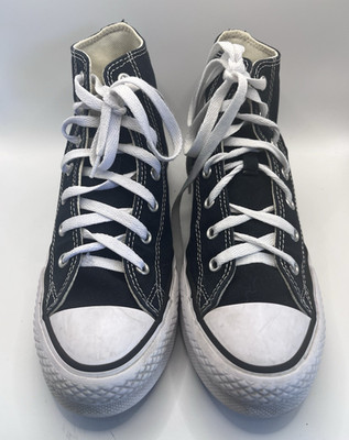 Converse Chuck Taylor All Star Black/White Lace-Up High Top Textile Sneaker 5.5