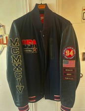 RARE Nike Destroyer USA 1994 Dream Team Leather Sleeve Wool Varsity Jacket S
