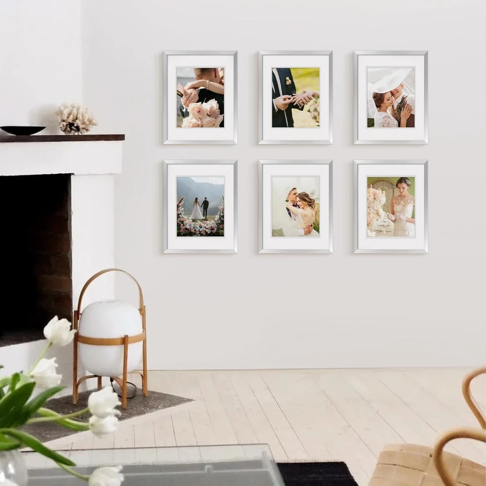 Classic Silver Photo Frame Set of 5 - Perfect for 8x10 & 5x7 Photos, Gift Ready! - Image 4 of 4