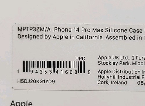 OEM Apple MPTP3ZM/A Silicone Case with MagSafe for iPhone 14 Pro Max - Midnight - Photo 3 sur 5