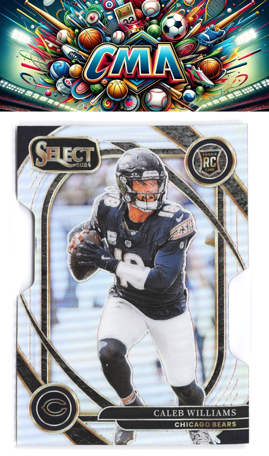 2024 Panini Select #216 Caleb Williams Silver Prizm Die Cut