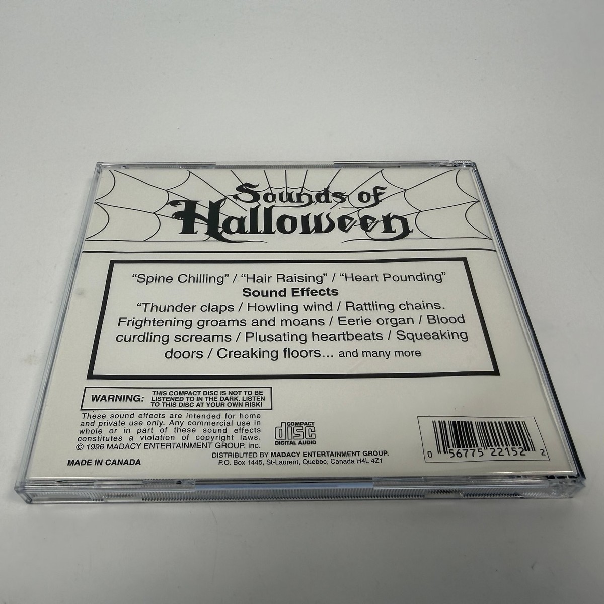 Sounds of Halloween CD 1996 Spooky Scary Sound Effects Madacy HA-2