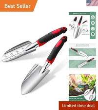 Garden Hand Trowel Transplant Trowel with Measurements Aluminum Alloy Plantin...