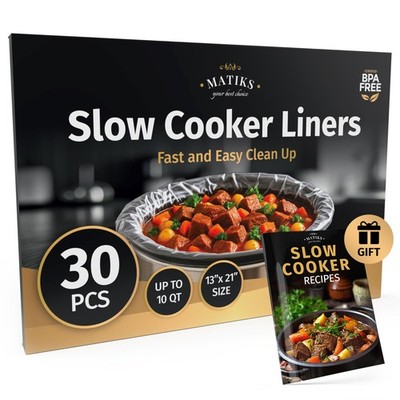 30 Pack Slow Cooker Liners   Large 13  x 21  BPA-Free Crock Pot Bags   Fits 3...