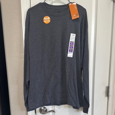 Active USA Gray Long Sleeve Tee Crew Neck NWT XL