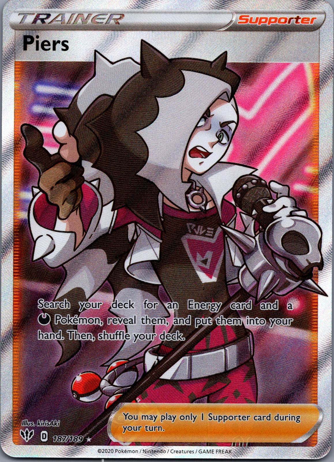 Piers 187/189 Darkness Ablaze Rare Ultra NM