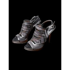 Christian Dior Black Mesh Slingback Buckled High Heels Sandals Size 38.5, US8.5