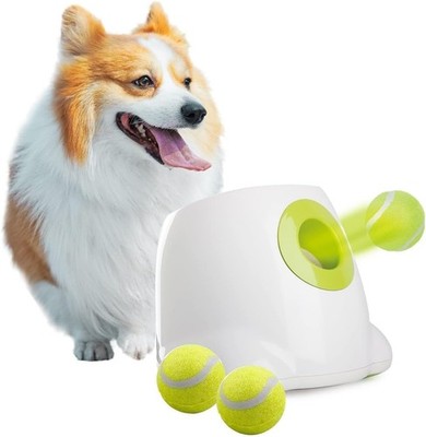 Automatic Dog Ball Launcher, Interactive Fetch Toy for Small Medium Dogs, Indoor