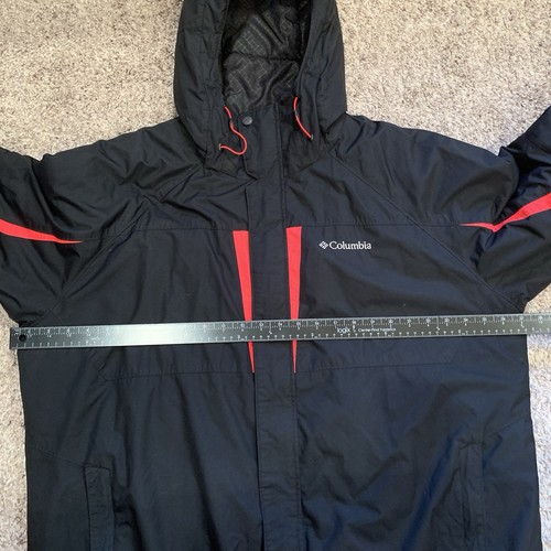 Columbia Coat Men’s XL Black Full Zip Hood Waterproof - Picture 9 of 13