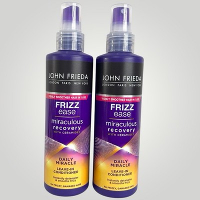 2 x John Frieda Frizz Ease Daily Miracle Leave In Conditioner 200ml Neu