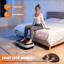 Flyelf Fitness Vibratie Plate, Voor Office Body Shaper Afslanken Fitness Basic Oscillerende Fitness Equipment, Bluetooth Audio USB LCD Screen Afstandsbediening