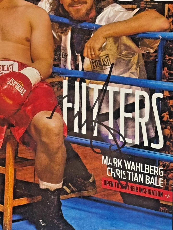 MARK WAHLBERG The Fighter Firmado Autógrafo Auto Sports Illustrated Revista JSA Foto 2 de 3