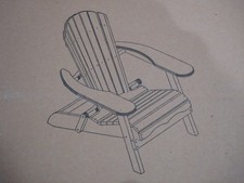 Nueva silla Adirondack plegable de madera natural Living Accents