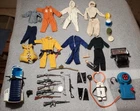 Vintage GI Joe 12" Lot 60s/70s Adv Team riflles, clothes, searchlight, scuba sld