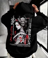 Japanese Anime Character Graphic Hoodie - Men's Casual Hooded Sweatshirt