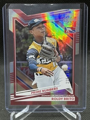 2022 Panini Elite Extra Edition ROLDY BRITO Prime Numbers Red Die-Cut 115/180