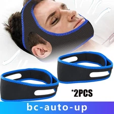 2 Pack Anti Snore Chin Strap Stop Snoring Belt Sleep Apnea Support Solution