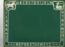 Vintage Mini Child's Chalkboard Painted School Letters & Numbers Hardboard