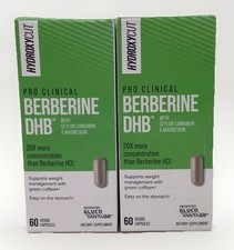 2x HYDROXYCUT PRO CLINICAL BERBERINE DHB VEGGIE CAPSULES 60CT EACH 7/2027 NEW